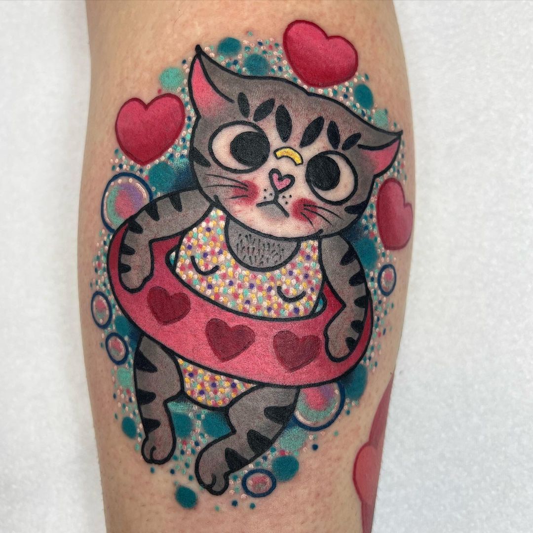 Cat Tattoo traditional  rBesttattoos