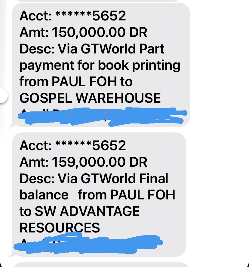 paulfoh's tweet photo. In 2020 I paid for another 1,000 copies and I also paid SW ADVANTAGE @swadvantage1 to edit my book for me. See proof of part payment https://t.co/1ohROuwoXT