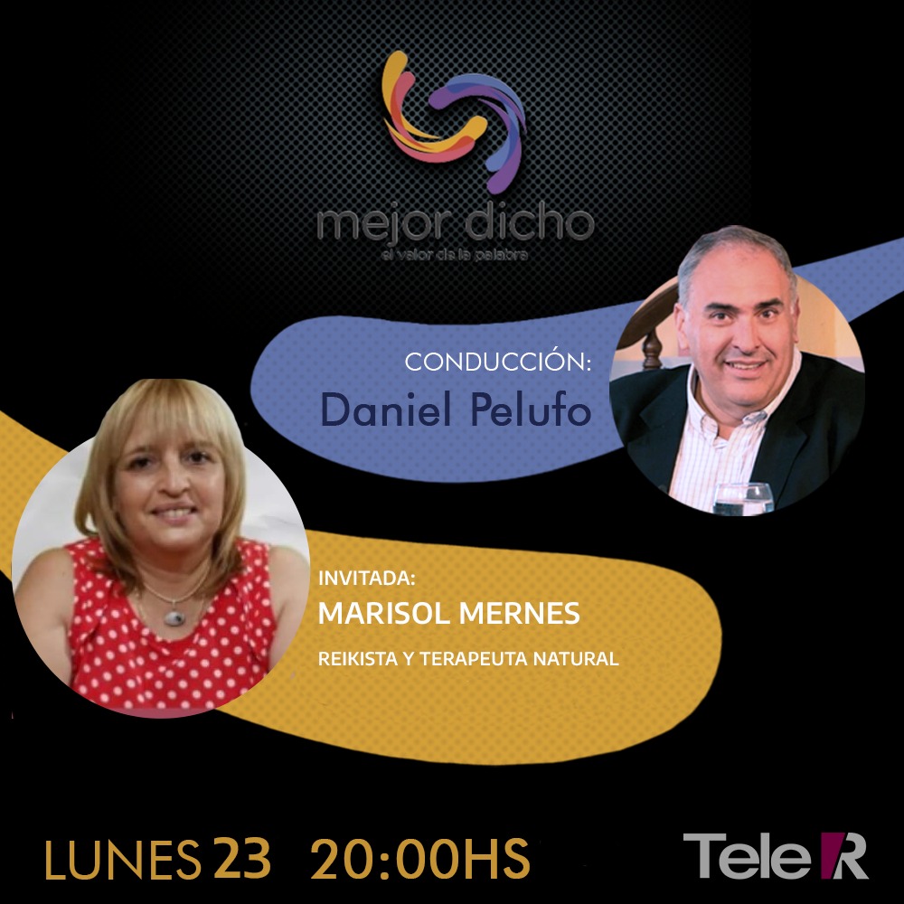 ✨ #TELER ✨
Este LUNES 23 a las 20hs te esperamos en Mejor Dicho
Con la conducción de Daniel Pelufo <a href="/PelufoDaniel/">Daniel Pelufo</a>, entrevistamos al Marisol Mernes, Reikista y Terapeuta Natural
👉 MEJOR DICHO - Lunes 20hs
 📺 Miralo por: tv.vera.com.uy/play/2s6r7