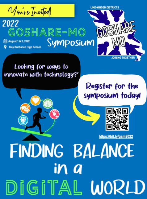 GoshareMo's tweet photo. Have you registered for the @GoshareMo Symposium being held at Troy Buchanan High School on August 1st and 2nd? Register for this FREE professional learning event today @ https://t.co/b0vyIueytg Tag a friend who should attend too! https://t.co/e6mF1vNZzB