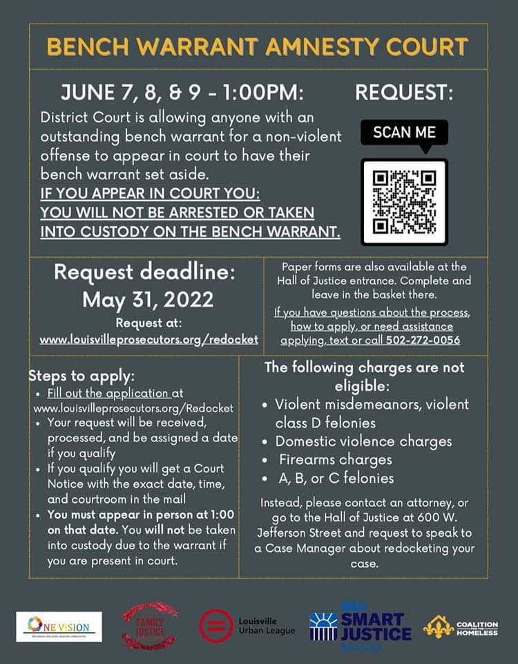 Seasoned4u's tweet photo. #MondayMotivation Got warrants? Great news! You have until May 31st to sign up to get them resolved after being arrested during our Amnesty = June 7th thru 9th!
So important to take advantage of this so that we can have more. Important coalition work to prevent more jail deaths. https://t.co/c0BSAMJLQ5