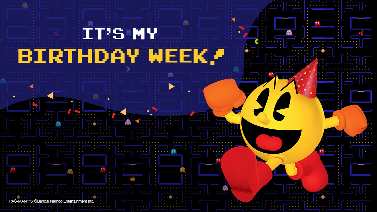 officialpacman's tweet photo. I know what you’re wondering: the secret to looking so good at 42 is chasing ghosts and chomping power pellets! 😜 Let’s keep this party going like it’s 1980! #PACMANBirthday https://t.co/FPXHrCHYw8