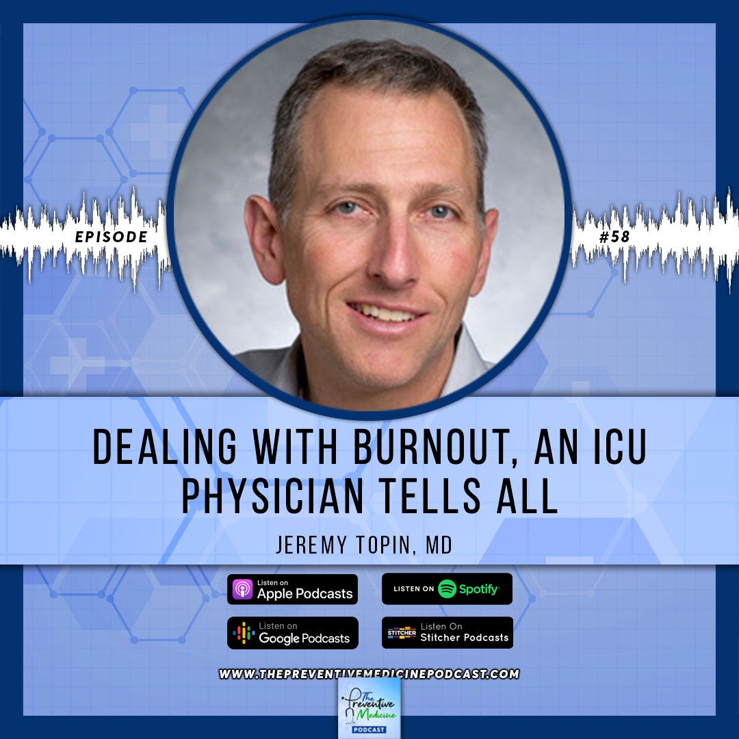 Had the honor of talking to <a href="/JTopinMD/">Jeremy Topin MD</a> for this week's new episode of the podcast!

This is a frank conversation on a topic not too often talked about, check it out at: thepreventivemedicinepodcast.com/episode-58/