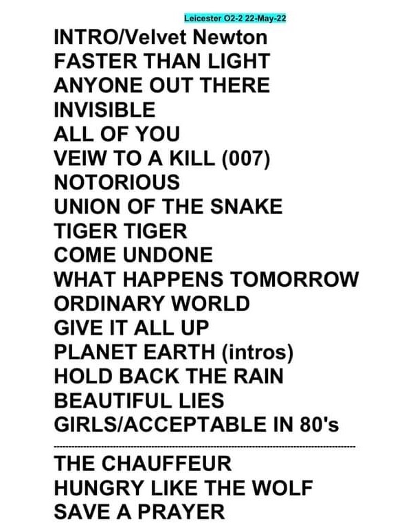 LisaPreston183's tweet photo. Sang ourselves hoarse... What a brilliant night and an inspired play list: it felt as though it was just for us fans that have been there since the very beginning #duranlive 🎶 #duranlove ❤️ https://t.co/yL90rahxWa