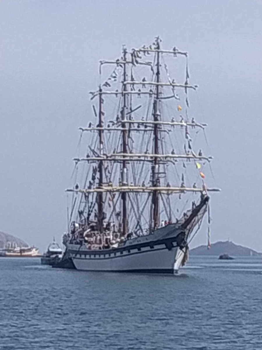 En este momento el majestuoso buque escuela Simón Bolívar llega al puerto de #Guanta 

#Venezuela #Anzoategui #AnzoateguiTeEnamora