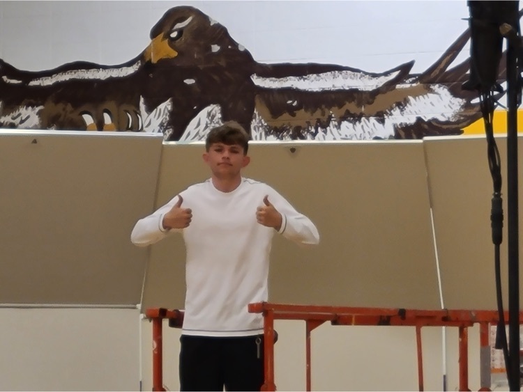 GoGolden_Eagles's tweet photo. It’s starting to look like a performance space! Shout out to Aedan for setting up lights with Mr. Draper! https://t.co/56km94d4xQ