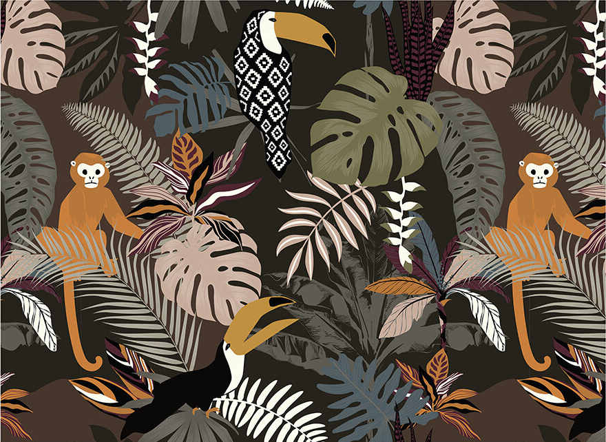 AllenCraigDJ's tweet photo. Here's a mood: #Tropicalia. It's hard to pull off without turning cheesy, but I like it when it's done right. Here's a Kemur throw pillow by #Gumps, a placemat by #Podevache, collage art entitled White Parrot by #LarisaSiverina and wallpaper by #Tempaper. #modernart #aesthetics https://t.co/96VUkiUCkF
