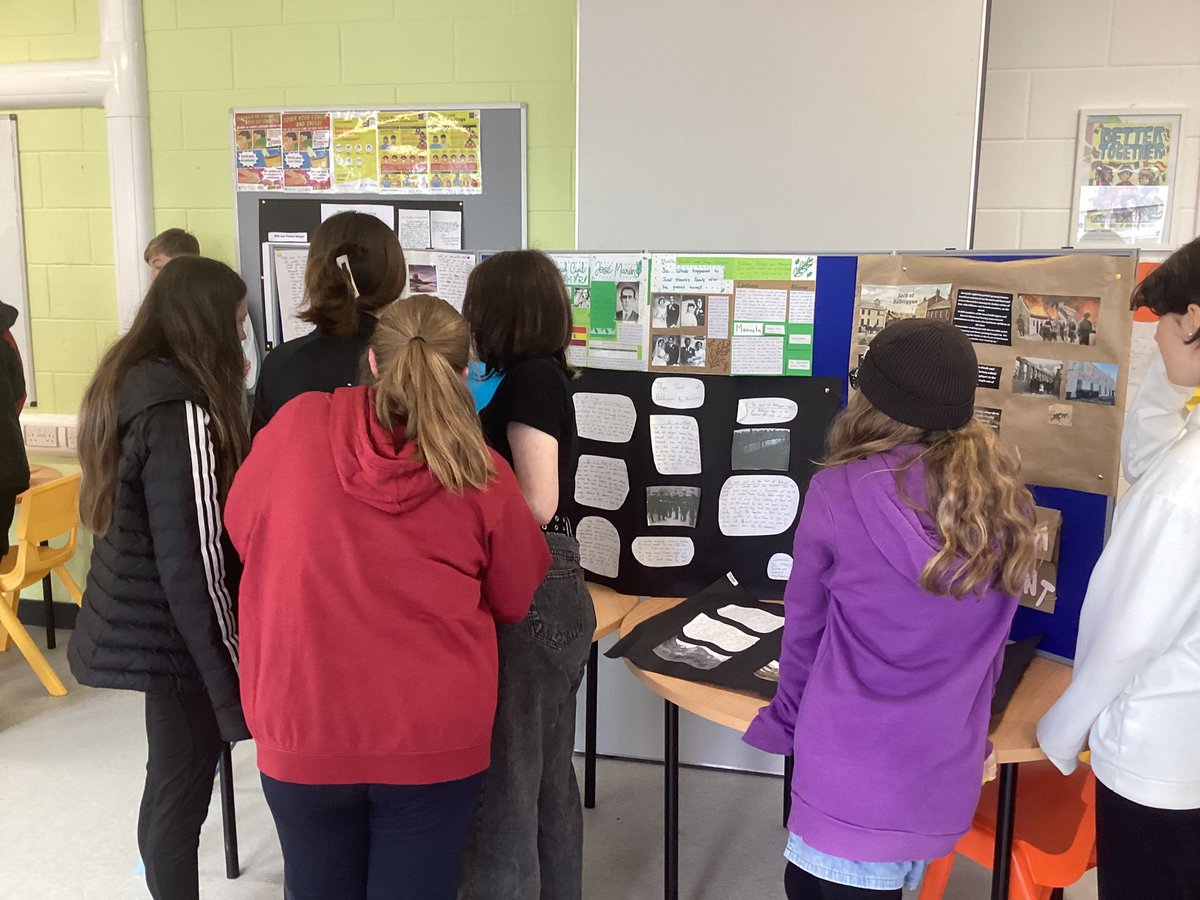 BremoreetssHist's tweet photo. First and Second Years today visited our ‘CBA Museum’ throughout the day to appreciate the fantastic work by our students in History this year. @BremoreEducate #histedchatieh https://t.co/xV0BRgpTt4