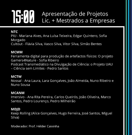 Agora para os interessados em seguir mestrado... 🤔
Vamos apresentar alguns mestrados e as suas ligações com empresas! 🔍