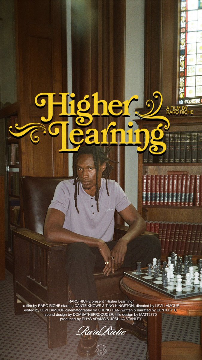 RaroRiche's tweet photo. Higher Learning: A short film by Raro Riche, premiering on Instagram on the 25th of May @ 7:00pm. 📚🗝

Website Live @ 7:00pm also. ✨ https://t.co/818dmHxDXK