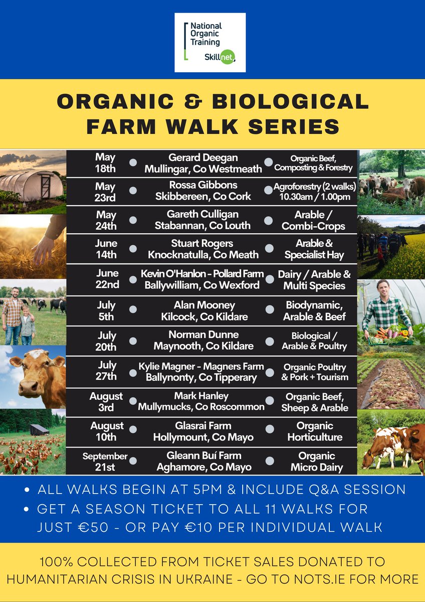 NatOrgSkill's tweet photo. Our next Farm Walk takes place tomorrow, May 24th @ 5pm on the farm of @BaseIreland member and companion cropping expert Gareth Culligan @gareth_culligan in Stabannan, Co Louth. See more - and get your ticket here: https://t.co/ywUb9CDQrP https://t.co/TH1kkeHOnW
