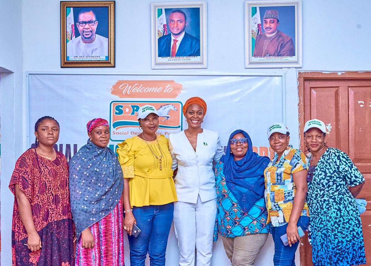 Khadijah visited the SDP branch in Plateau, Jos and it was an a nice welcome.

#KHADIJAH23 #LoudHer #OneOfUs #BelieveAgain #MakeNigeriaWork #youthforAll #youthforYouth #worldpolitics #nigeriadecides2023 #womeninpolitics #womeninleadership #presidentialelections #democracy