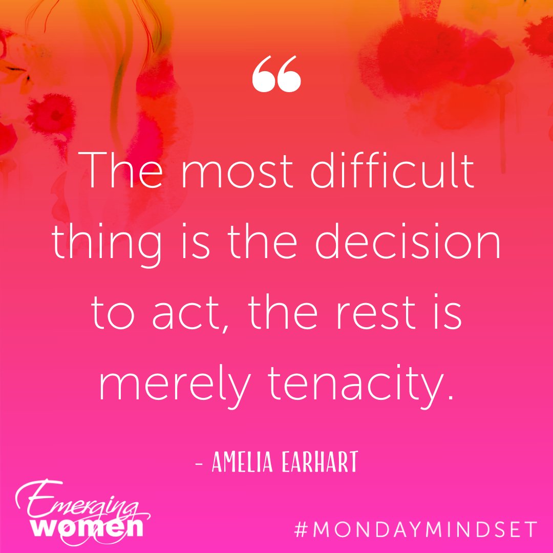 When you take that first step or draw a line in the sand — that’s the ‘easy’ part. The hard part comes when it’s time to stick to your guns. The hard part is keeping a constant path, especially when the going gets tough.

#emergingwomen #leadershipequity #womenempoweringwomen