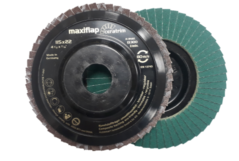 The Maxiflap Ceratrim Premium Flapdisc incorporates green ceramic flaps with a Topsize layer that help deliver an excellent finish and reduce heat in the grinding area, making this disc long-lasting and efficient. 

buff.ly/3G8bCdY

#flapdisc #maxiflap #grinding #cutting