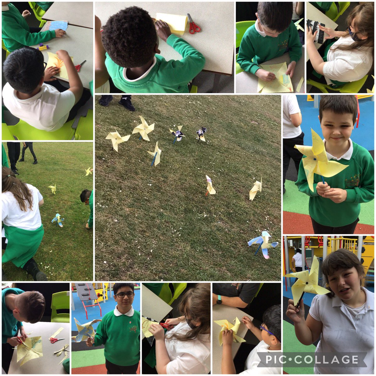 AbbeysL4's tweet photo. We created our own wind turbine in Science today. We did an experiment to see how much they moved in the wind and what might slow them down 😀 #AbbeySteamWeek https://t.co/eKpNzGYdVR