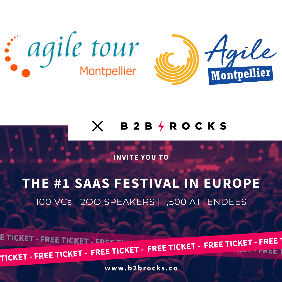 atmtp's tweet photo. On vous offre vos entrées pour @B2BRocks à #Montpellier, le festival mondial de l'#Innovation, #Digital et #SaaS 🎉
Rencontrez 100 VCs, 200 speakers VIP, 1500 participants et @ClaraChappaz !
👉 Billet gratuit avec ce code IGY#EV?J sur https://t.co/6p41XZZH2E 🤩
#B2BRocks2022 https://t.co/PfnfDhi6QG