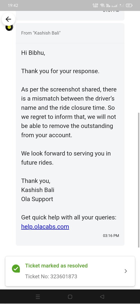 bibhutripathy15's tweet photo. Can you plz tell me the difference. I am attaching the Ola ride receipt and Phone pay transaction receipt. Amount was as told to me by the driver. Now the driver says I haven't paid him. Come on Ola.. Grow up. https://t.co/ZoPHR6pu17