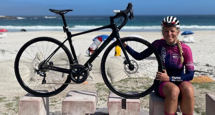 SABC Sport (@sabc_sport) on Twitter photo South African cyclist Tegan Phillips has set her sights on setting a new Guinness World Record by cycling nearly 11 000km within 70 days.
✍🏽 <a href="/CharlesBaloyi_/">Charles Baloyi</a>
Read more ▶️ bit.ly/3lBdD98 South African cyclist Tegan Phillips has set her sights on setting a new Guinness World Record by cycling nearly 11 000km within 70 days.
✍🏽 <a href="/CharlesBaloyi_/">Charles Baloyi</a>
Read more ▶️ bit.ly/3lBdD98