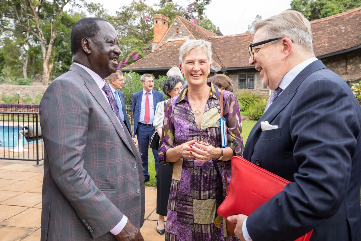RailaOdinga's tweet photo. Kenya is the gateway to Africa; our relations with the global community impact our region. 

My administration will enhance and deepen mutually beneficial ties to benefit our people. 

We had an insightful meeting with Ambassadors drawn from EU member states. https://t.co/kNasoQixqn