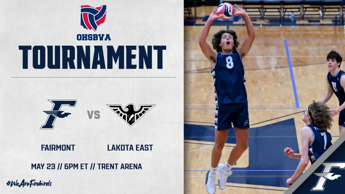 FHSAthletics1's tweet photo. Good Luck to @KFHSBoysVB as they compete AT HOME against Lakota East tonight in Round 1 of the final @OHSVBA tournament! 

Next season, Boy's Volleyball becomes officially sanctioned by @OHSAASports!

#BumpSetSpike | #GRIT
#WeAreFirebirds https://t.co/9QEDzooLHt