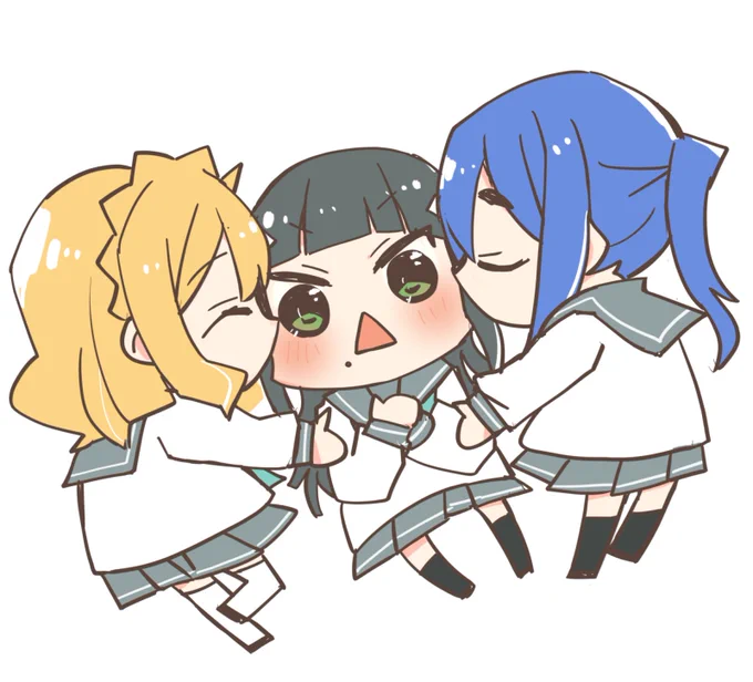 Aqours3年生 の キスの日 #なかよしあくあさんねんせい 