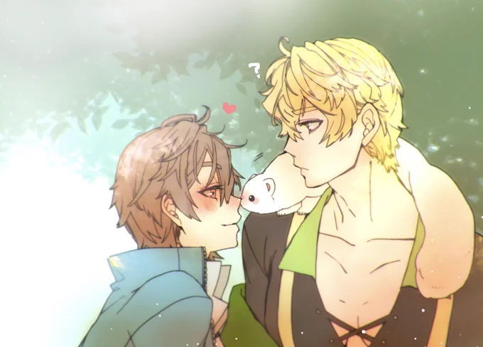 キスの日の落書き
「トパ～～今日キスの日なんだって!」「……(なんでトパ?)」 