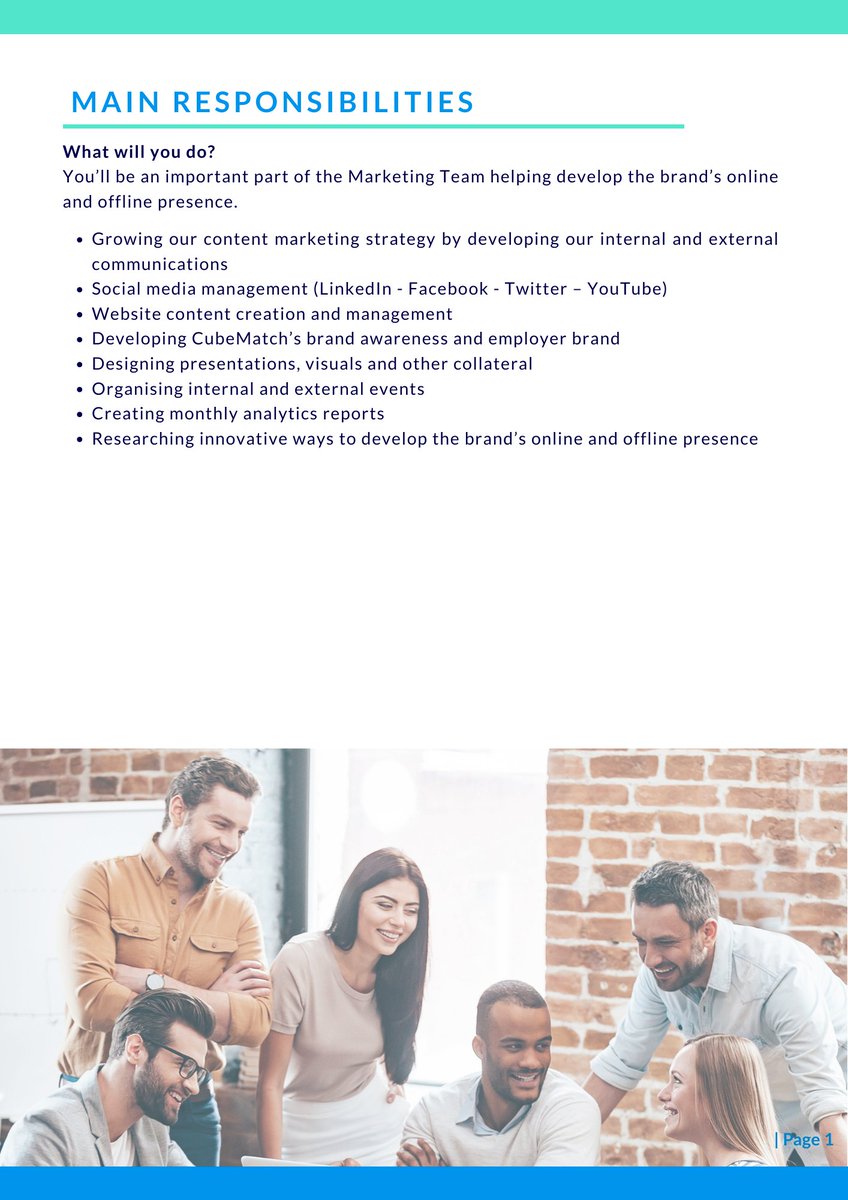 CubeMatchLtd's tweet photo. 📢We are looking for a proactive #MarketingAssistant to assist our Group Marketing Manager in developing the brand presence as part of its overall strategy. 📢
If you're interested, please send your CV &amp; cover letter to Justine Tournier justine.tournier@cubematch.com 
#HIRINGNOW https://t.co/mgeC1pVNtt