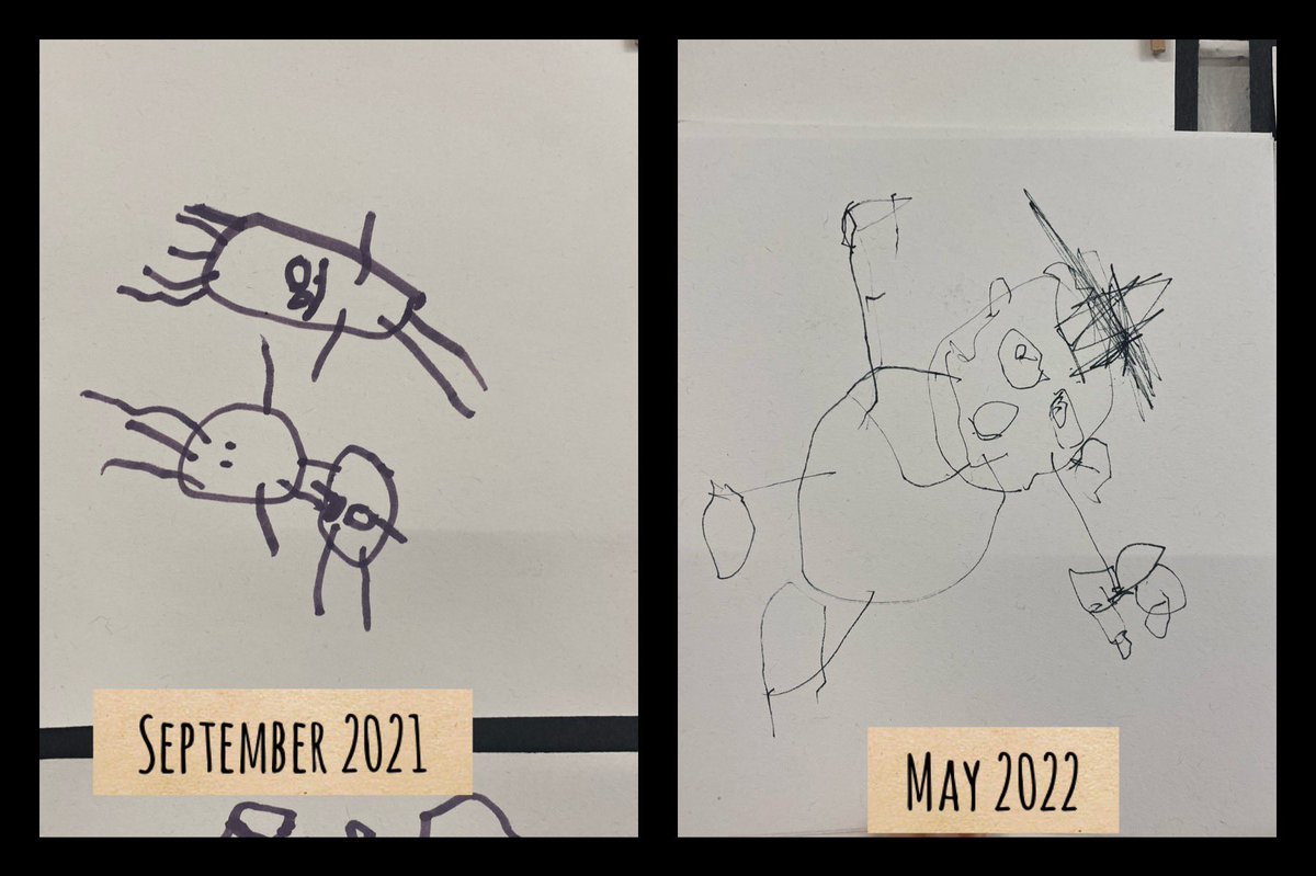 TerraceRoad's tweet photo. Look at the progress our #TRPjellyfish have made so far this year… they have enjoyed daily #doughdisco and #squigglewhileyouwiggle to support gross and fine motor skills and it’s really showing in their self portraits @ShonetteBason #TRPllc ⭐️ https://t.co/81jqgNkEPn
