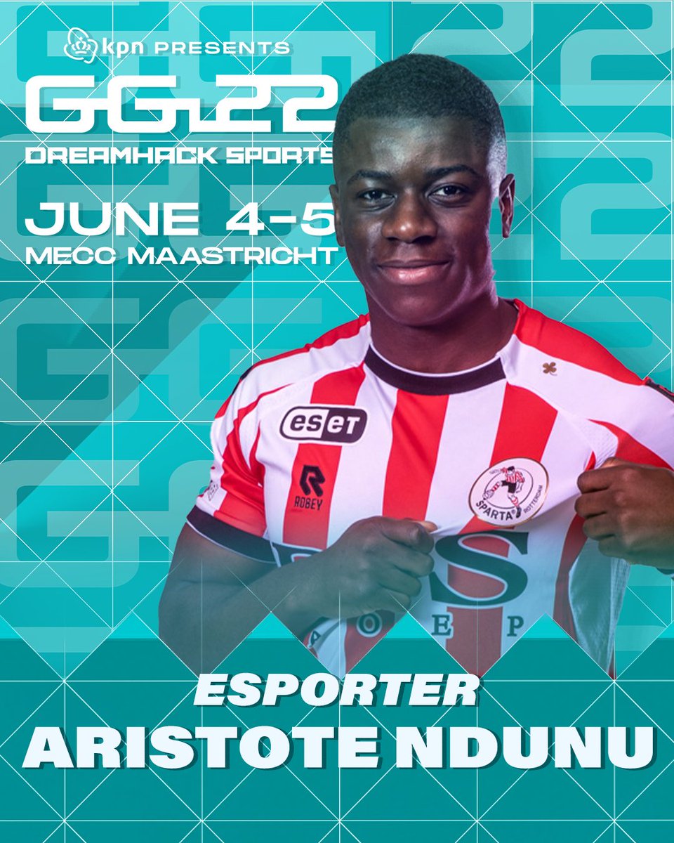 We can’t wait to see <a href="/AristoteNdunu/">Aristote Ndunu</a> at #GG22 in just under two weeks 🤩

Aristote is an iconic <a href="/KPN/">KPN</a> @eDIvisie player and influencer and now YOU have a chance to meet him 🔥

⬆️ Go get your tickets 👇
tickets.ggdreamhacksports.com/e0cd5ed5fd494b…

#fifa22 #edivisie #sparta