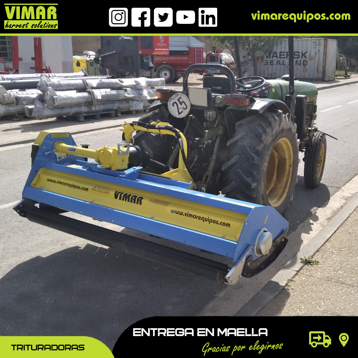 vimarequipos's tweet photo. Buenas tardes,
🚜Entregamos en nuestro pueblo vecino #Maella esta #trituradora de #rama
Muchas gracias por confiar en nosotros y formar parte del #TeamVimar
Contáctanos para más información sobre trituradoras o entra en nuestra web https://t.co/EOQSEirC7N https://t.co/iC1hedQ0ZG