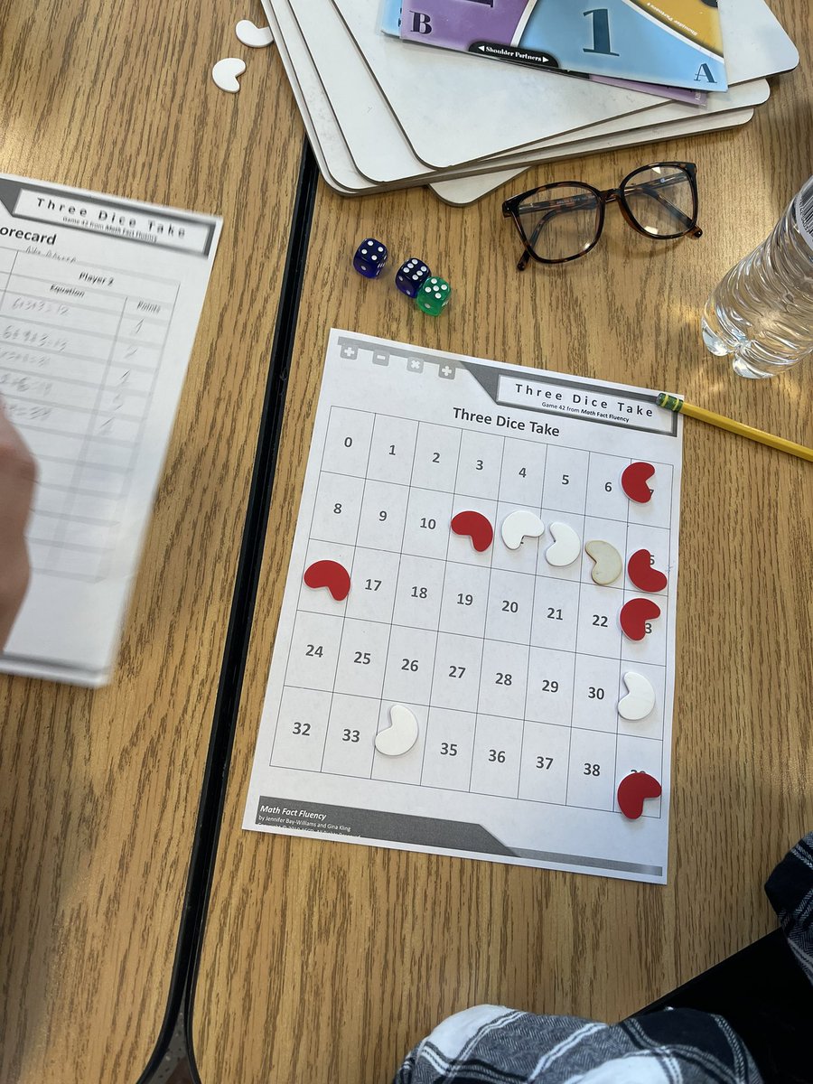 mrs_ebeling's tweet photo. Playing a new game in math - “three dice take” https://t.co/YLrAnDqRlD