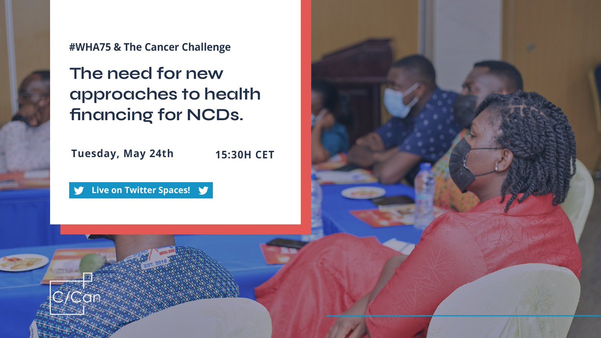 1 hour to go...⌛

📌The need for new approaches to #healthfinancing for #NCDs
👉bit.ly/3sRVpUU 

Join <a href="/siegridh/">Siegrid Holler</a> <a href="/InstiglioInc/">Instiglio</a>, <a href="/fchaconsosa/">Fernando Chacon Sosa</a>, Yun Fu <a href="/HealthFinInst/">Health Finance Institute</a>, <a href="/Pab10Mor4l3s/">Pablo Morales</a> <a href="/Roche/">Roche</a>, <a href="/frarnaiz/">fernando arnaiz</a> Roche, <a href="/WilliamTavel/">William Tavel</a> <a href="/IFC_org/">IFC</a>, &amp; <a href="/MathMorand/">Mathieu Morand</a> @ccan_org on #TwitterSpaces👇