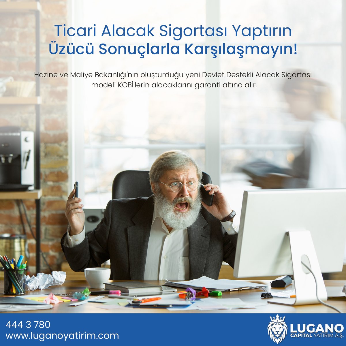 Ticari alacak sigortası yaptırın, üzücü sonuçlarla karşılaşmayın!

Bize Ulaşın:

444 37 80
info@luganoyatirim.com
luganoyatirim.com

#ticaret #alacak #sigorta #alacaksigortası #tahsilat #çek #senet #finans #yatırım #borsa