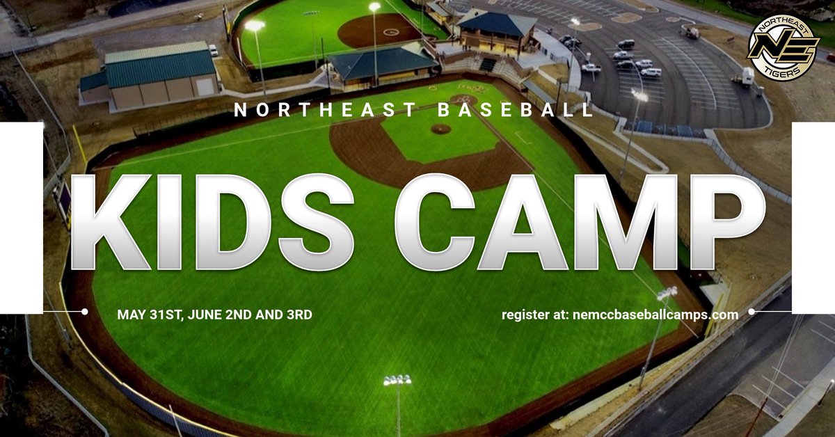 NEMCCBASEBALL's tweet photo. 🚨KID’S CAMP🚨
Dates: May 31st, June 2nd, June 3rd 
Register at: https://t.co/gCvnVxdMcI https://t.co/qv1MNMqYpE