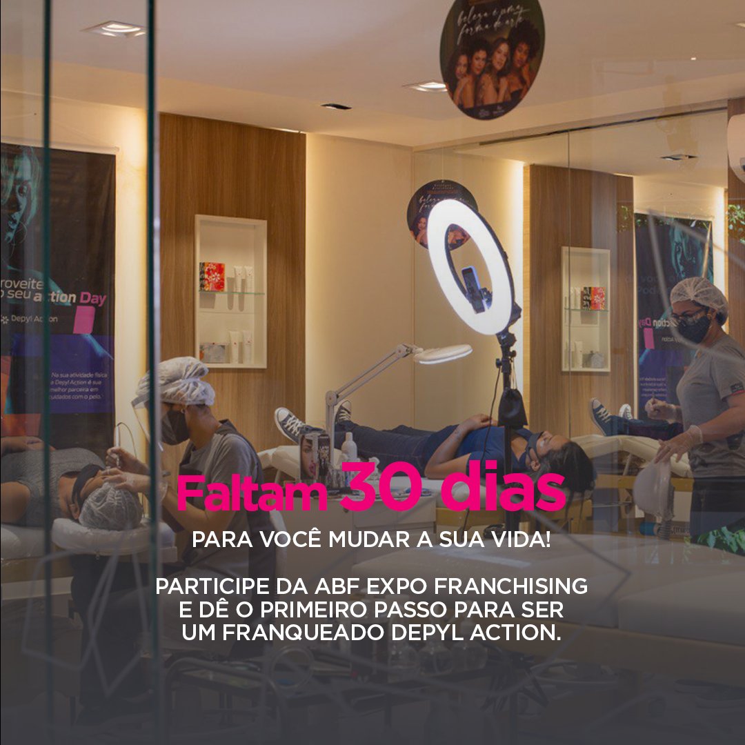 Participe da ABF Franchising Expo e garanta a sua reunião exclusiva com a Depyl Action, que há 39 anos é referência em depilação . 

Venha fazer parte da rede de franquias que é pioneira no segmento de depilação.

Acesse o link e reserve sua vaga!⤵️

abfexpo.com.br/pt/Comprar_Ing…