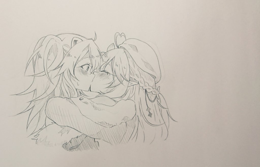 キスの日ということなので過去落書きですが置いときますねっ☺️✨ 