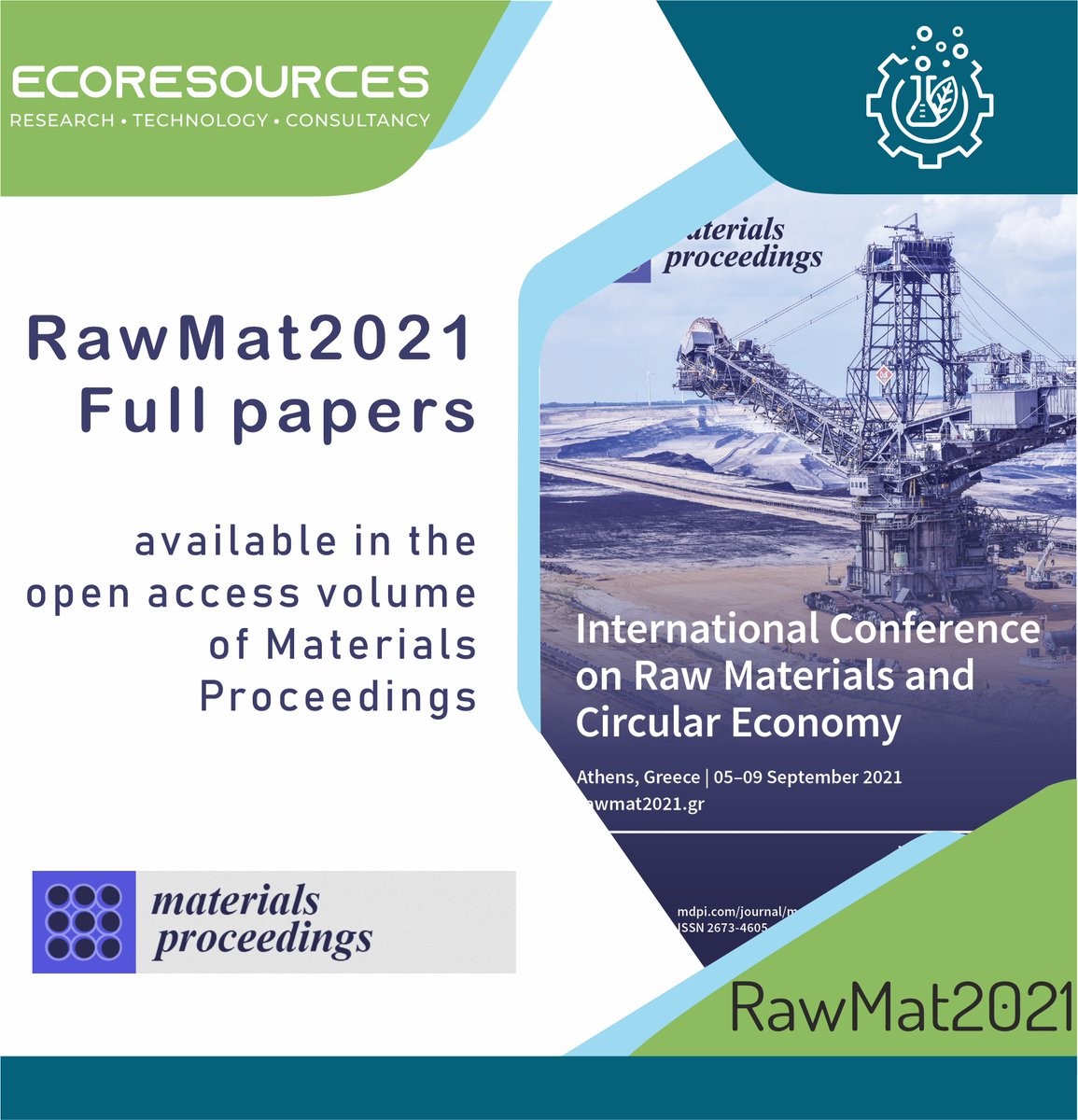 Full detailed papers of presented works in RawMat2021 have just become available in the Special issue of the Materials Proceedings journal

mdpi.com/2673-4605/5/1

#conference #circulareconomy #rawmaterials #criticalrawmaterials #metallurgy #minerals #mining #mdpi #proceedings