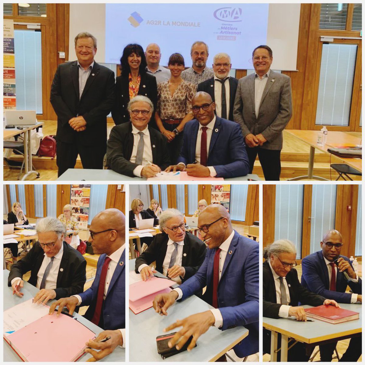#Partenariat #AuxCôtésdeNosArtisans
Se mettre au service de la 1ère entreprise de France dans la 1ère région de 🇫🇷 … c’est le ❤️ même de la mission de <a href="/AG2RLAMONDIALE/">AG2R LA MONDIALE</a>!
+ qu’un partenariat avec les Présidents <a href="/cmaidf/">CMA Île-de-France</a> c’est 1 vision du dév. de notre territoire que nous partageons!