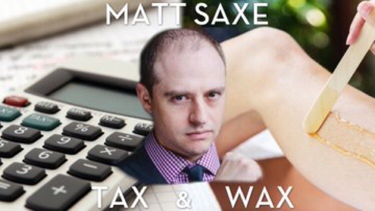 vpmattsaxe's tweet photo. @NonStopPop @jeffastrof That’s awesome. Hope you both have a great time! Reminder: Matt Saxe Tax & Wax is East Pecks second biggest accounting firm & body salon. The CPA for your T&A. Hair today-Refund Tomorrow! We Are Peckers! #SaveTrialAndError (Art by @jklamm) Hope to talk with you both soon! https://t.co/rpG2jAlj6S