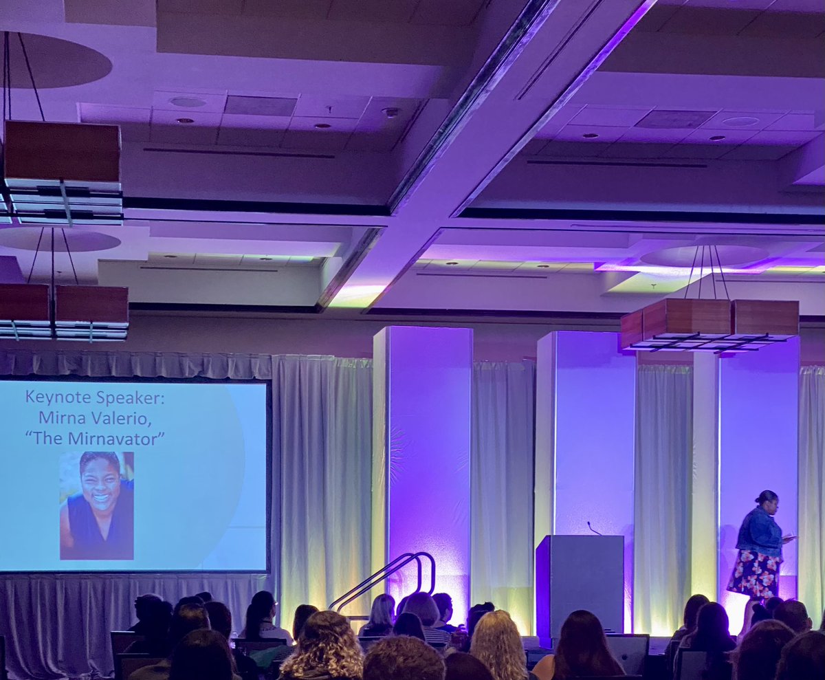 Enjoying the inspirational Keynote speaker, Mirna Valerio - The Mirnavator at #FLACON22 
Thank you Florida Library Association
