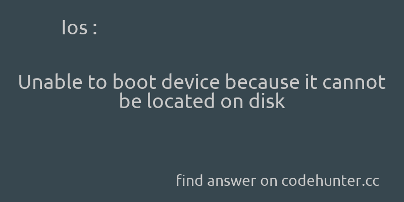 korohub's tweet image. Ios: Unable to boot device because it cannot be located on disk - #ios - #xcode - #xcode9.1  - Answer link : codehunter.cc/a/ios/unable-t…