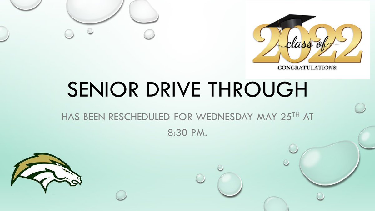 Senior Drive Through has been rescheduled for this Wednesday night at 8:30 PM!!! #aghschargers #aydennc #griftonnc #chargingtowardsexcellence