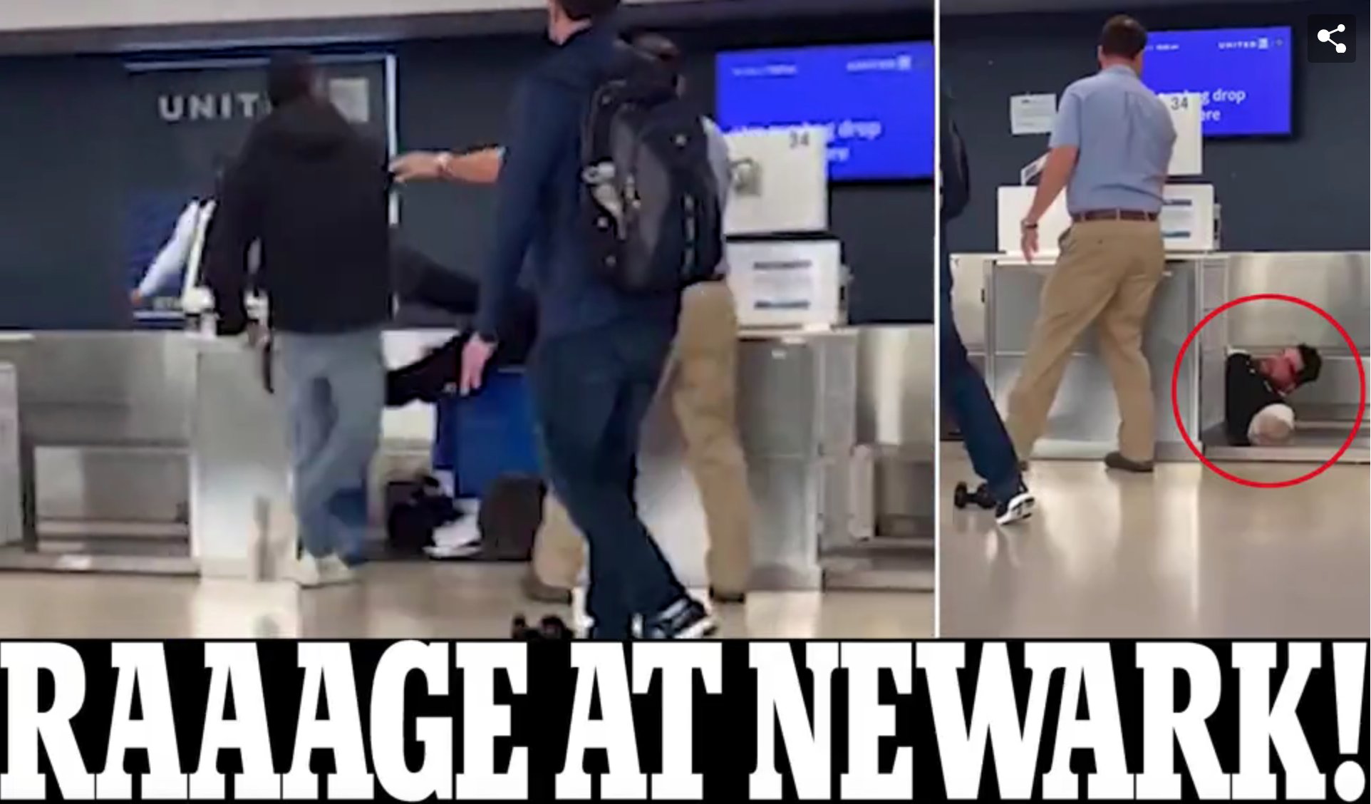 Daily Mail US on Twitter "Moment airline worker punches passenger at