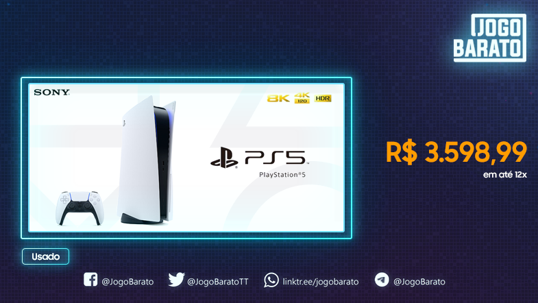 Onde tem PS5/ XBOX SERIES X? on X: [Soub!] Playstation 5 (com leitor) 👉   • R$ 3.598,99 em até 12x • R$ 71,98 de cashback  pagando com a Ame ⚠ Produto