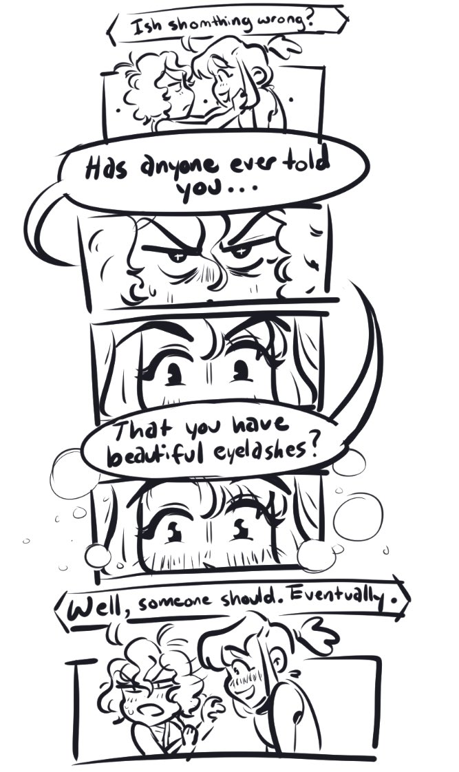 i haven't drawn in awhile (My and @/FlightandOptics OCs
