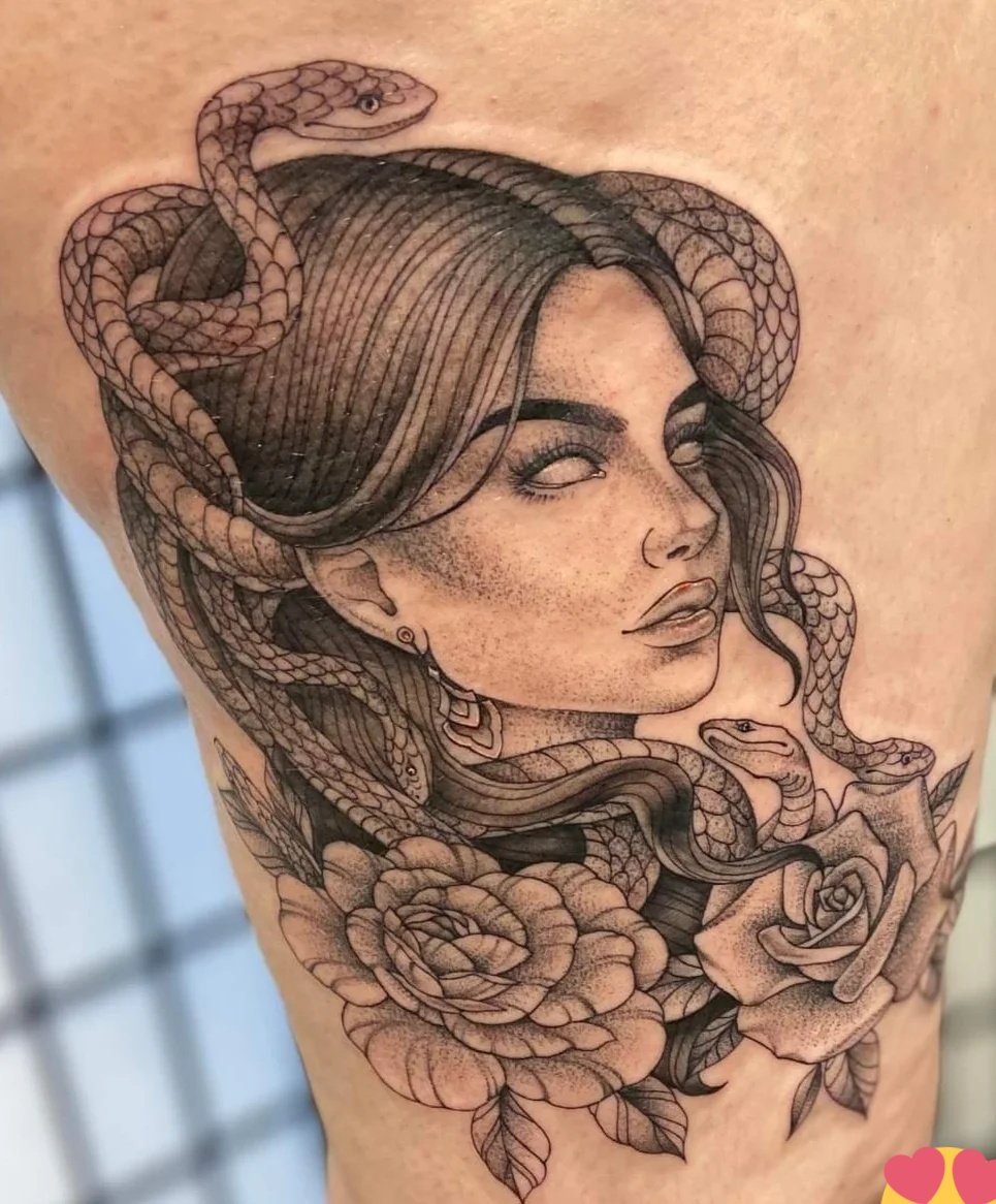 Medusa Statue Tattoo - Tattoo Shop and Piercing Studio Liverpool