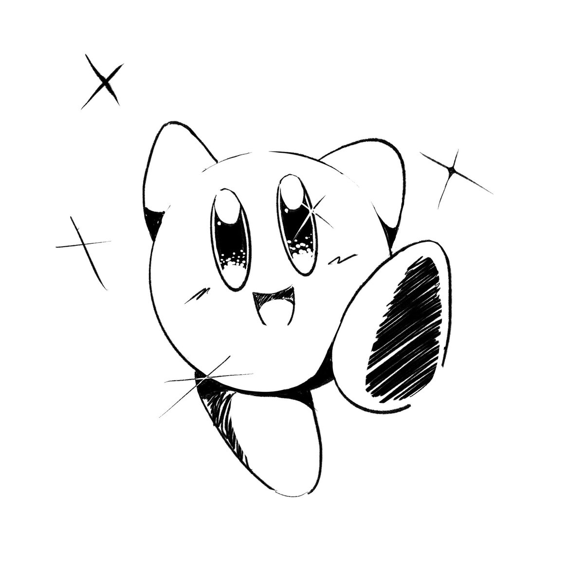 I like drawing Kirby like this https://t.co/IsSXVmI4zV 