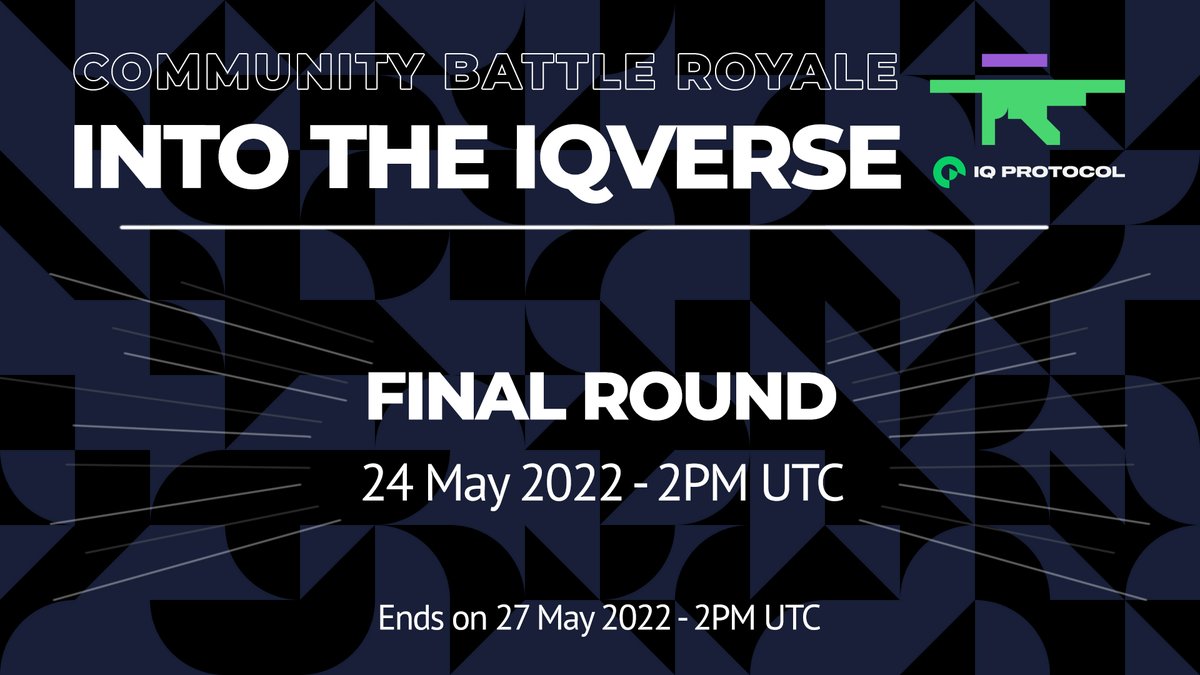 QHUB_'s tweet image. The final round of Into the #IQverse: Community Battle Royale is almost here! 

Round Five is all about rewarding community creativity. We’re giving teams up to 48HRS to submit the ultimate high IQ art mashup ​​🧠🎨 

⏰ May 24, 2PM UTC

Coming soon👇
hub.iq.space/into-the-iqver…