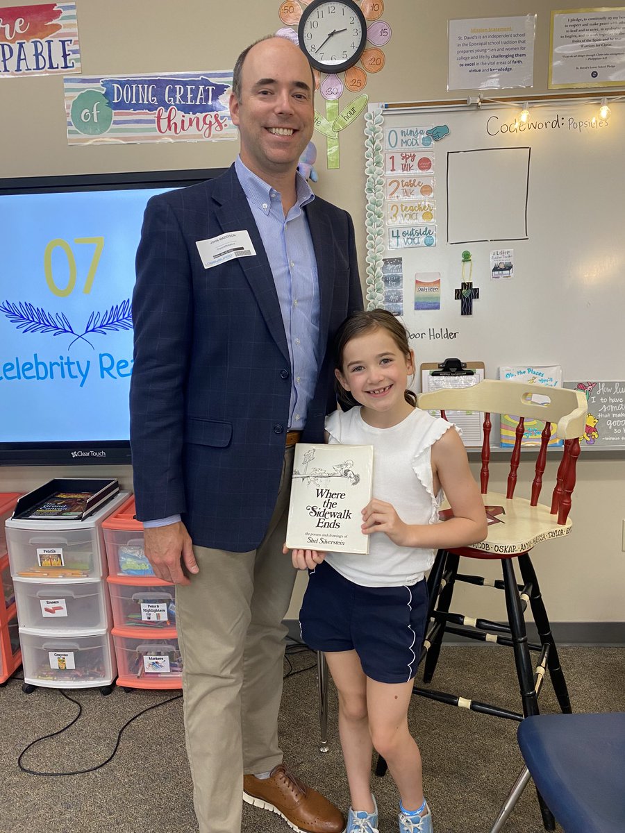 John Maddison (@johnbmaddison) on Twitter photo Lots of fun being a âcelebrity readerâ in my daughterâs 2nd grade class today, using a favorite book from my childhood. #wherethesidewalkends âŠ<a href="/stdavidsschool/">St. David's School</a>â© Lots of fun being a âcelebrity readerâ in my daughterâs 2nd grade class today, using a favorite book from my childhood. #wherethesidewalkends âŠ<a href="/stdavidsschool/">St. David's School</a>â©