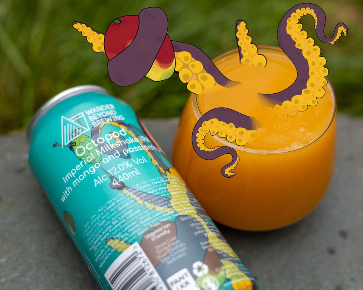 roseandcrownnw5's tweet photo. Fridayβ¦.
@wanderbeyond_ βOctopodβ - the return launch
Imperial milkshake IPA with mango & passion fruit 12%
First London tastes here x
#wanderbeyond #octopod #beerlaunch #london #craftbeer #kentishtown #nw5 #milkshakeipa #beerlove https://t.co/xtTfk8TBSR